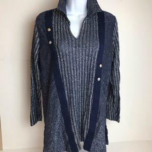 Vintage 70’s Graff sweater with metallic silver